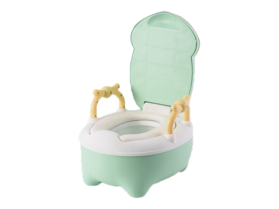 Inodoro De Entrenamiento Para Bebés Con Diseño Elevado, Fácil De Limpiar, Inodoro, Verde.