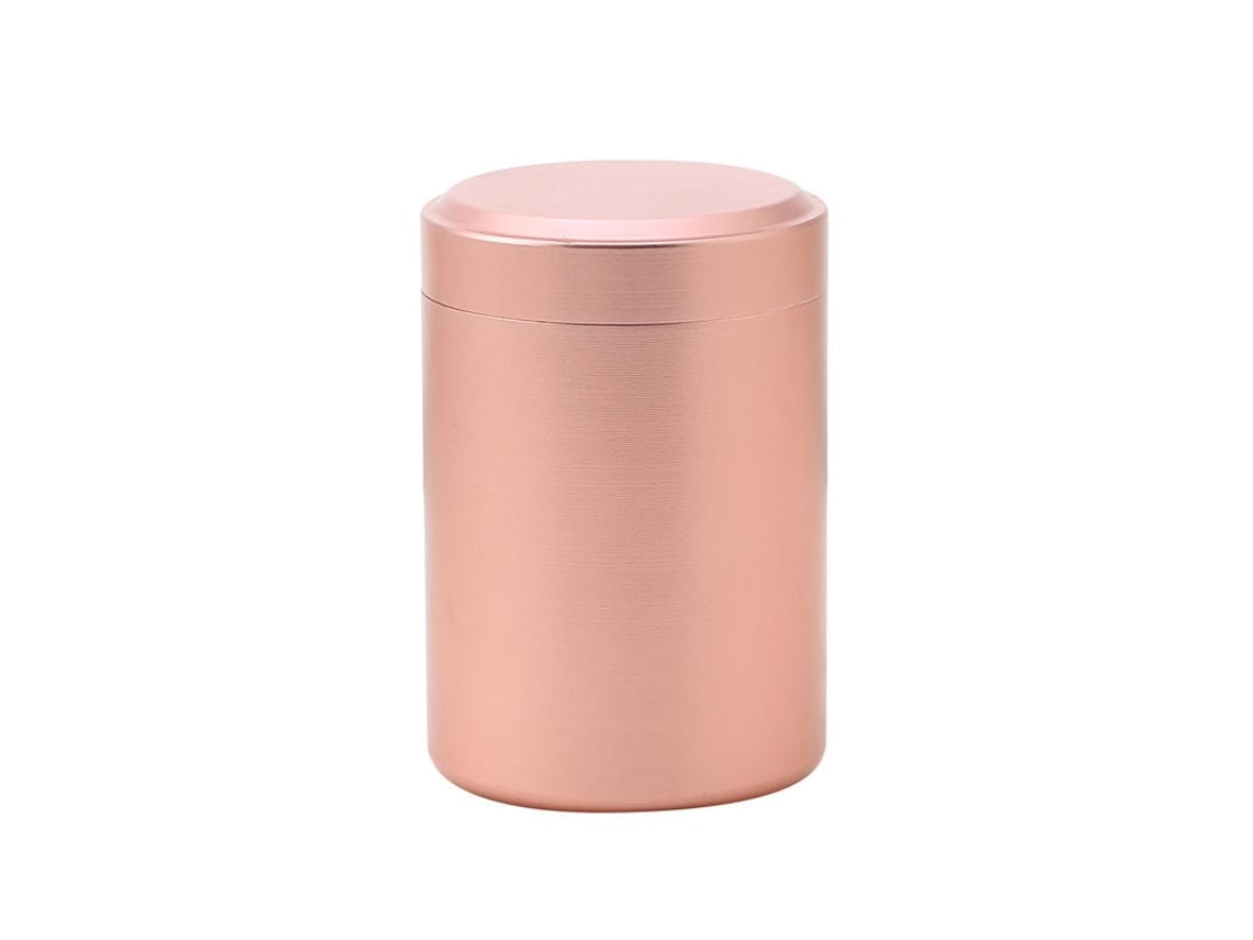 (2 Piezas De Oro Rosa) Mini Caja De Té De Metal, Pequeño Contenedor Portátil