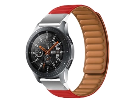 Correa Pulsera Magnética de Forte Conexión para Garmin Quatrix 7 Sapphire Edition Rojo