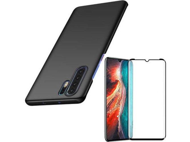 Kit Carcasa y Protector Cristal 5D Huawei P30 Pro SlimShield Negro