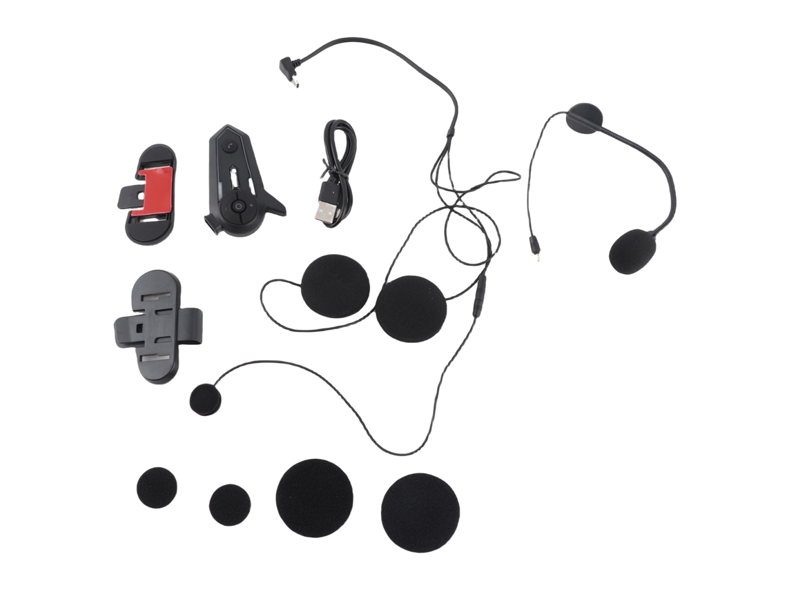 Intercomunicador Bluetooth Impermeable Para Casco Con Cancelación De Ruido Y Micrófono Para Motocicleta, Esquí Y Quad.