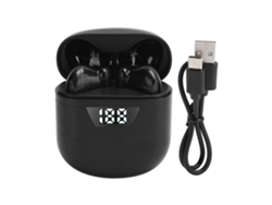 Auriculares Inalámbricos Bluetooth Tws Con Indicador Digital De Batería, Semi-intraurales, Negros.
