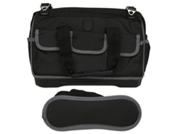 Bolsa De Herramientas Portátil Universal Gris Con Base De Plástico, 355 X 260 X 195 Mm (15 Pulgadas), Resistente Al Agua, Tela Oxford Gruesa.