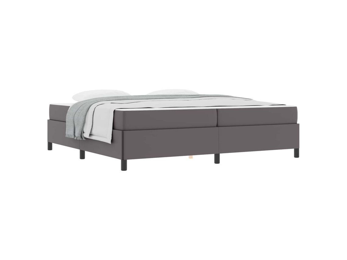 Maison Exclusive - Estructura De Cama Con Colchón Gris 200 X 200 Cm Tela