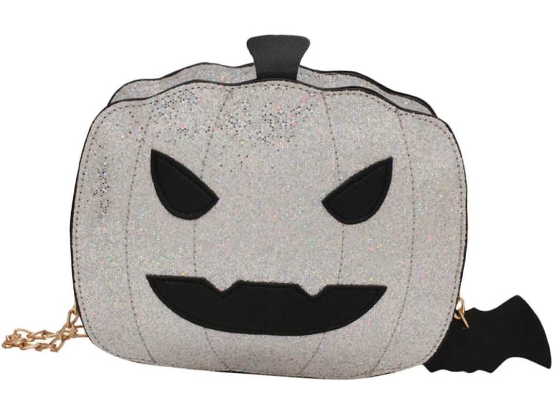 Bolso De Hombro De Pu Con Diseño De Calabaza De Halloween Para Mujer, Bolso De Mano Compacto Y Moderno Para El Trabajo.