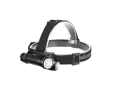 Linterna frontal recargable Zoom Linterna frontal LED Antorcha de pesca Lámpara frontal de caza Camping Negro TURMIN
