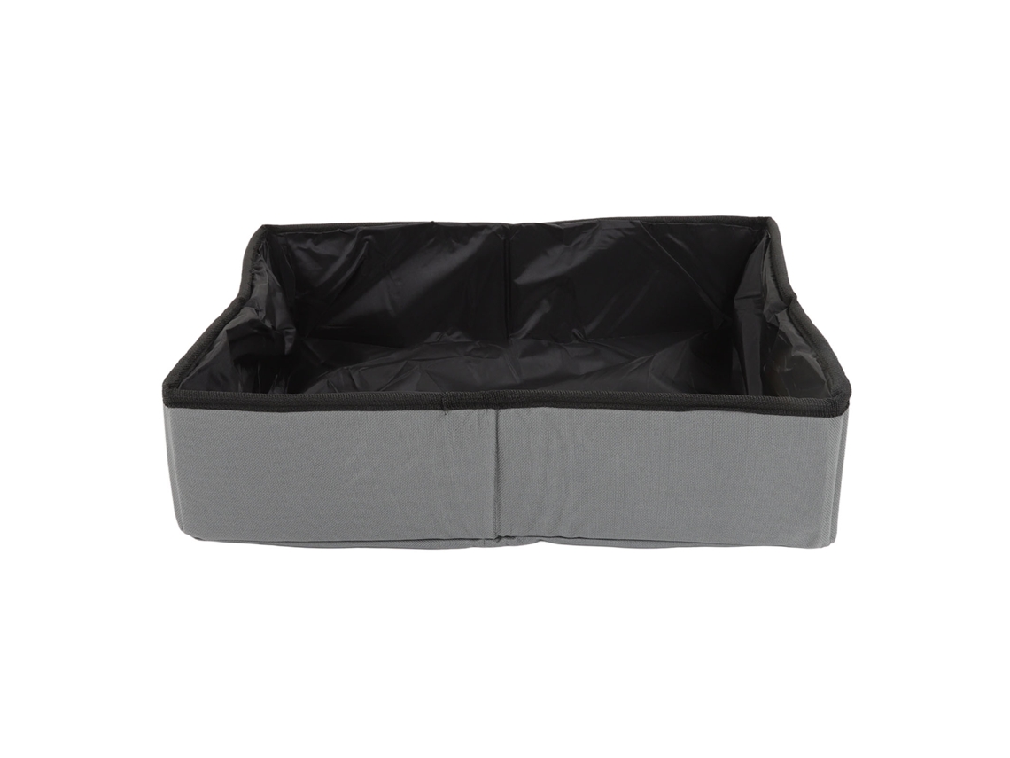 Caja de arena para gatos portátil, plegable e impermeable, color gris