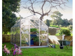 CANOPIA Invernadero de Jardín Harmony de Policarbonato Transparente 370X185X208 cm Plata