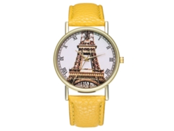 Reloj De Cuarzo Elegante Y Casual Unisex Clásico De Moda Regalo (amarillo)