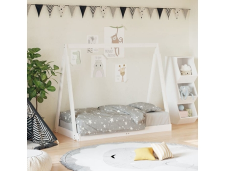 MAISON EXCLUSIVE - Estructura de cama para niños madera de pino blanco 70x140 cm