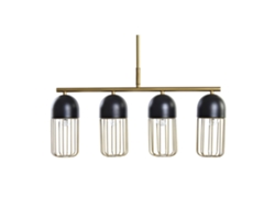 Lampara Techo Metal Negro 60x11x26cm