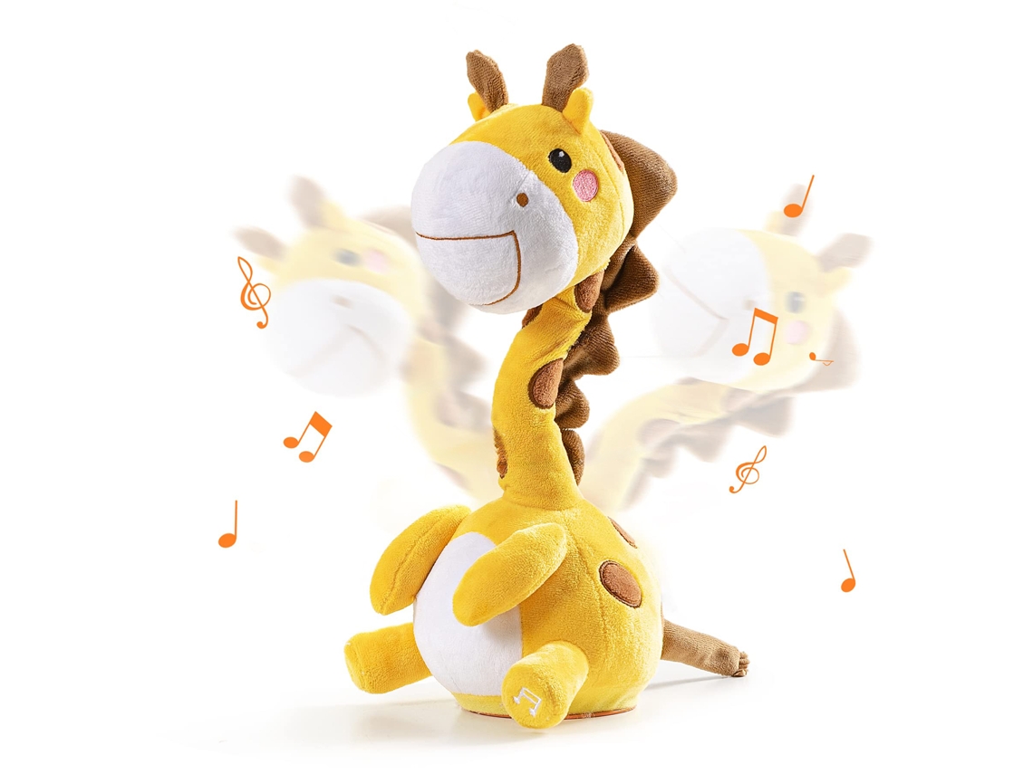 Ats-juguete De Jirafa Bailarina Parlante Tumama Suave Peluche Con Conexión Bt Grabación Música Regalo Para Niños Niñas