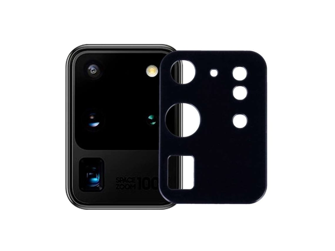 Protector Cámara Metalizado Negro Para Samsung Galaxy S20 Ultra