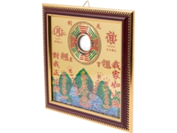 Adorno Espejo Bagua Chino Estilo Antiguo Tablero Densidad Decoración Puertas Exorcismos Protección Mal