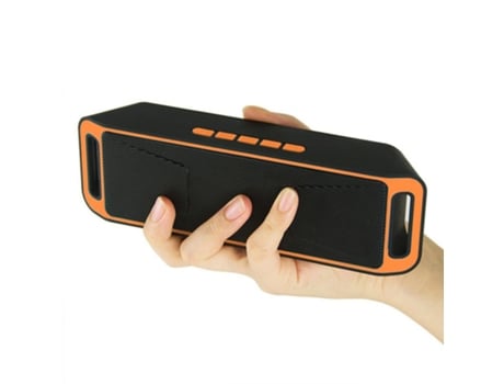 Altavoz Bluetooth Inalámbrico Usb Flash Radio Fm Estéreo Reproductor de Mp3 Soporte Tarjeta TF Naranja