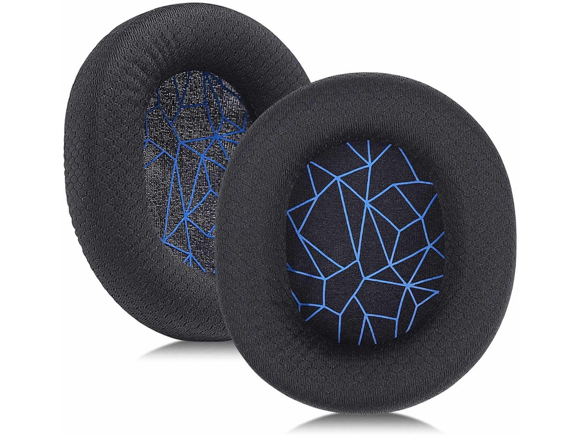 Almohadillas Szsmart para Steelseries Arctis 3, 5 y 7 (1 par, negro/azul)