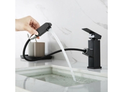 Grifo moderno de acero cromado extraíble para lavabo y baño Kofihety