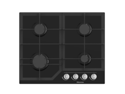 GG643B placa de gas negra empotrable 60 cm, 4 zonas HISENSE