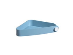 Estantes de baño adhesivos de pared, color azul cielo, con ganchos para la cocina y el baño.