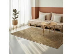 Alfombra Natural Y Negro 200 X 290 Cm Yute