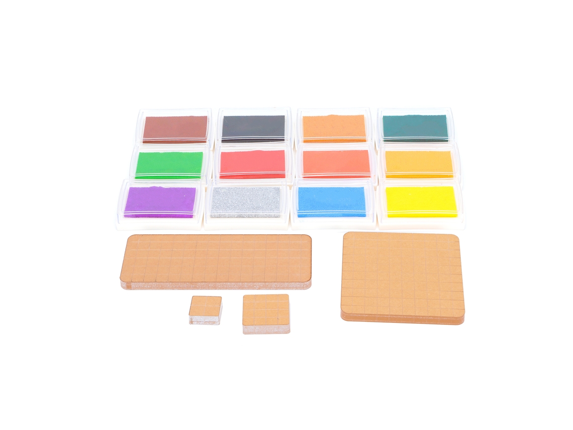 Juego De Tintas Para Sellos Con Bloques Acrílicos Transparentes Para Manualidades Y Proyectos De Bricolaje.