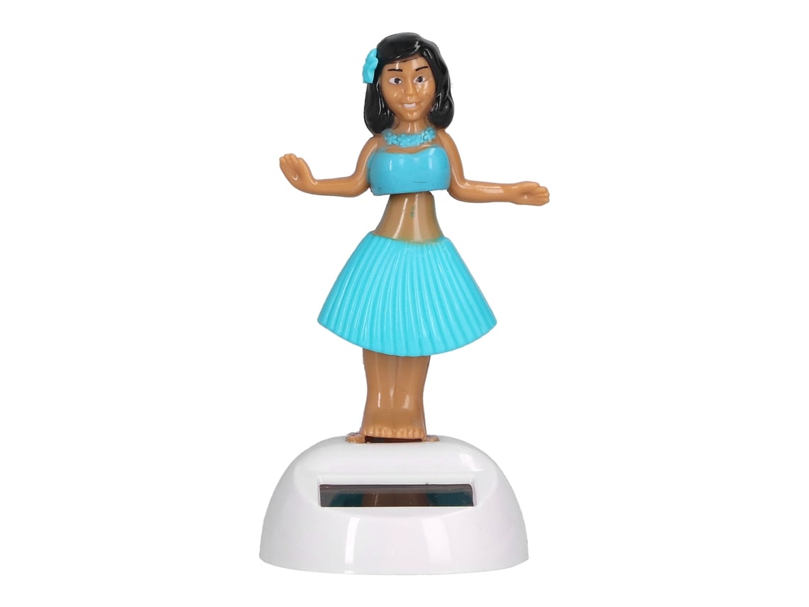 2026-adorno Bailarín Solar Muñeca Con Cabeza Moviéndose Figura Bailarina Juguete Adorno De Coche Azul Hula Girl Dashboard