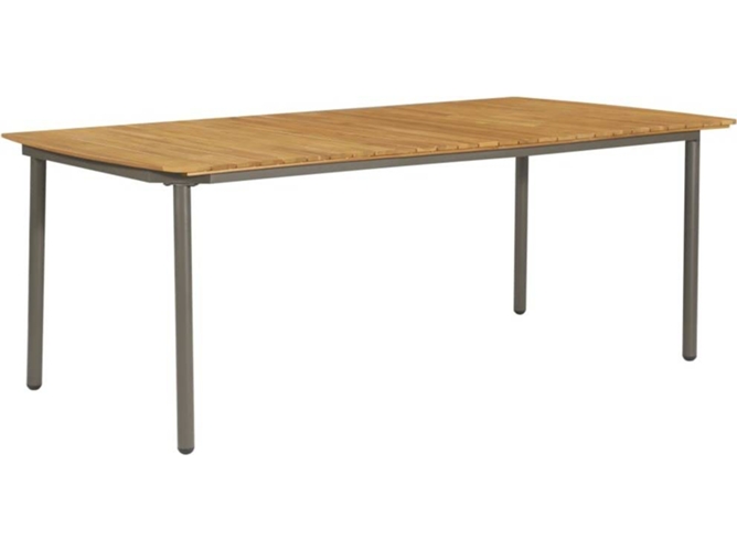 Mesa de jardín VIDAXL Marrón Madera (200x100x72 cm)