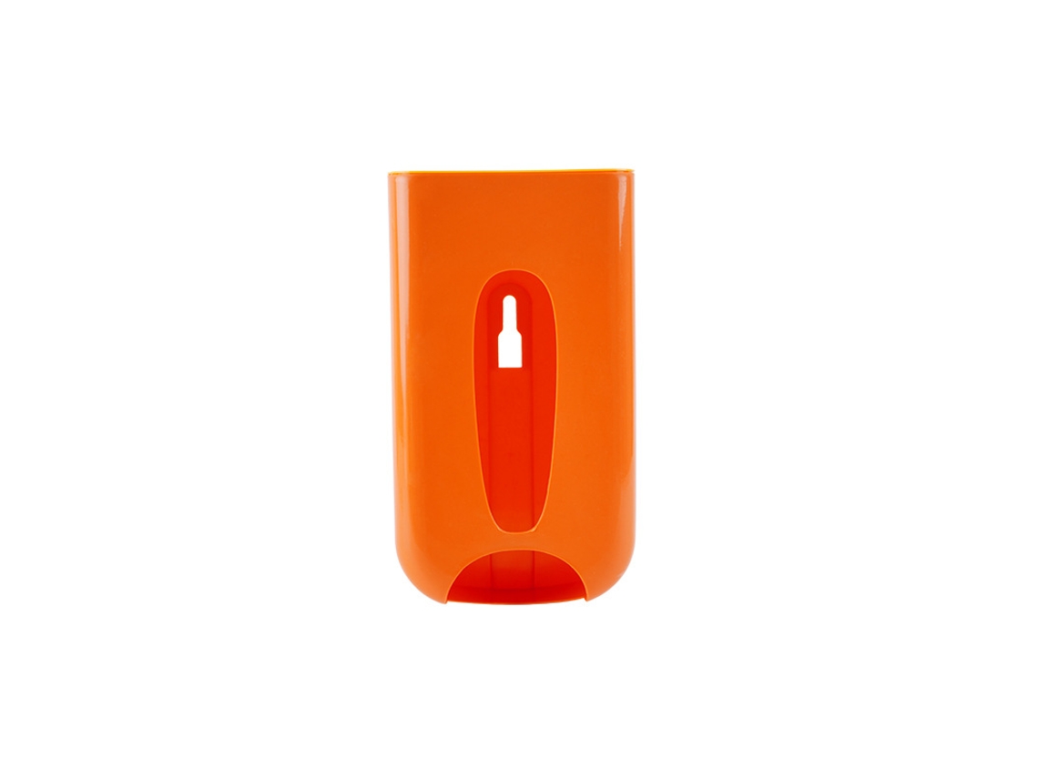 Caja de almacenamiento de pared para bolsas de plástico, color naranja, 147 x 25 cm