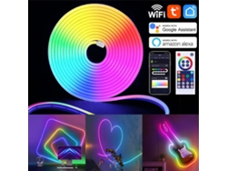 VVJIJILLY Fita De Led Rgbic 5m, Design Flexível Com Fita De Led Superbrilhante, Brilho De 360 Graus, Controle Remoto E Regulável, Efeitos Multicoloridos Dinâmic