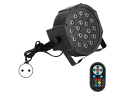 Rebe-luz Led Par Plana 18 Leds Rgb Para Club Dj Fiesta Escenario Control Dmx512 7 Canales