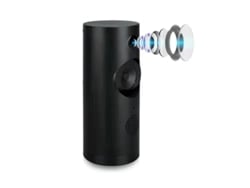 Cámara espía, altavoz Bluetooth inteligente, HD 1080P, cámara de vigilancia para el hogar con tarjeta de memoria de 128 GB, color negro Yizhood