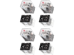 8 Relés De Potencia De Bobina De Ca 24v Para Bricolaje. Led Rojo. 11 Pines. 3pdt. 3no. 3nc.