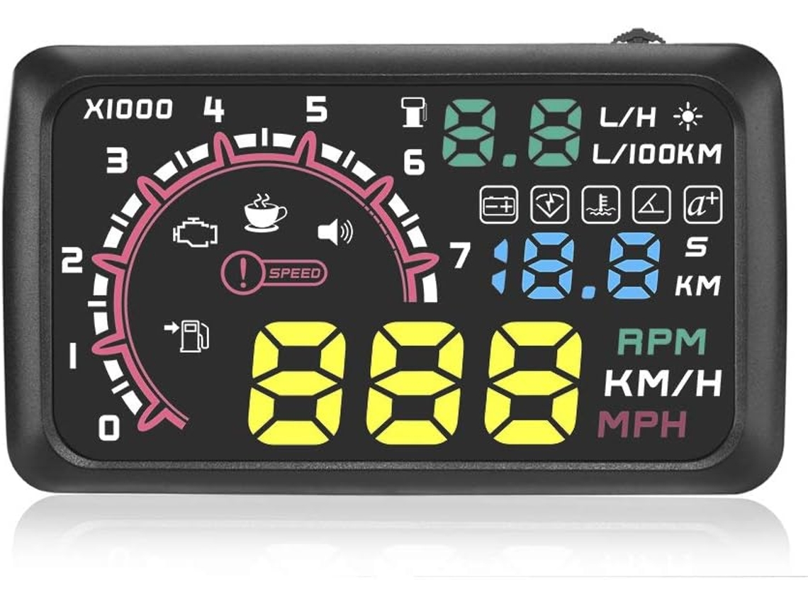Pantalla De Visualización Frontal (hud) Para Coche De 5 Pulgadas