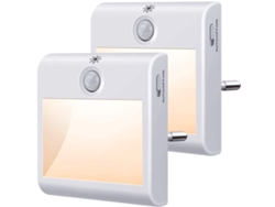 Luz de noche LED Luz de pasillo con enchufe europeo con sensor de cuerpo humano 2 piezas SIURN