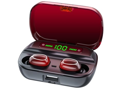 Auriculares inalámbricos, auriculares inalámbricos con sonido de graves envolventes, auriculares Bluetooth 5.2 con micrófono de cancelación de ruid...
