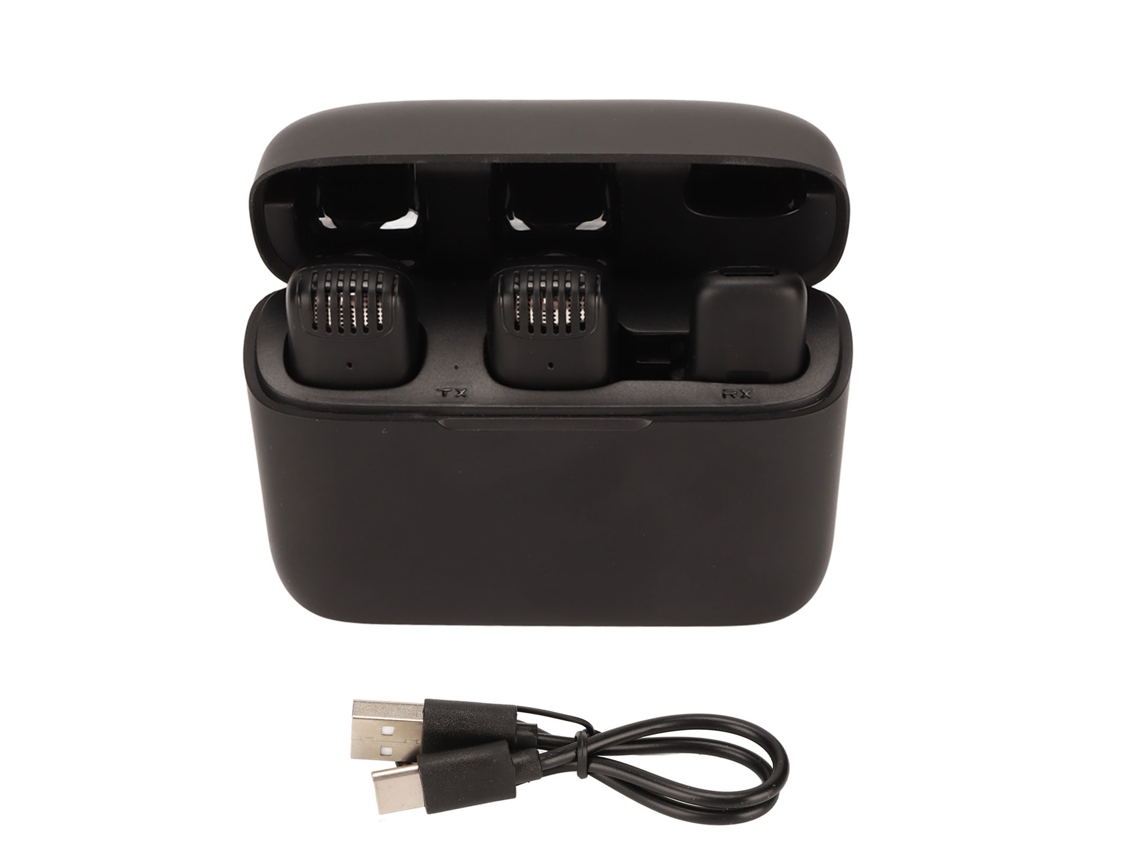 Micrófono De Solapa Inalámbrico Con Reducción Ruido Hifi Plug And Play, Incluye Estuche Carga Para