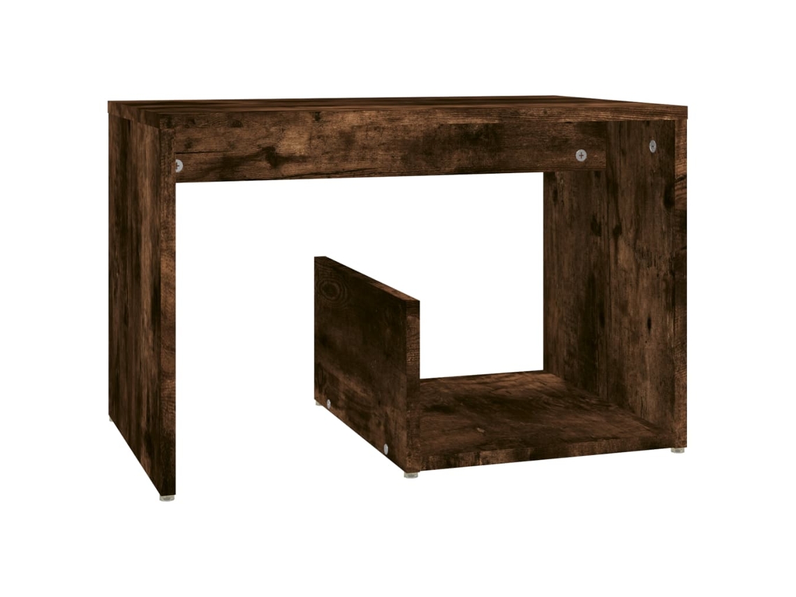 Maison Exclusive - Mesa Auxiliar Madera Contrachapada Roble Ahumado 59x36x38 Cm