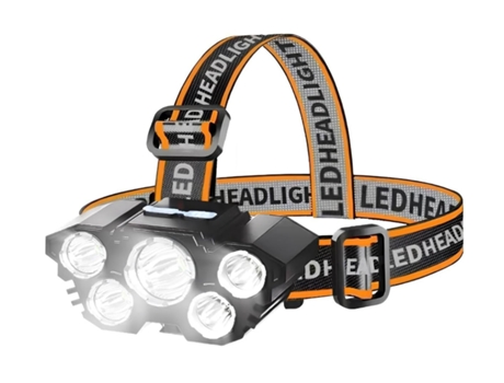 Lámpara frontal LED que consta de 5 luces Iluminación de cadena recargable con USB - Ajustable desde 180 grados 4 modos (negro) CHRONUS