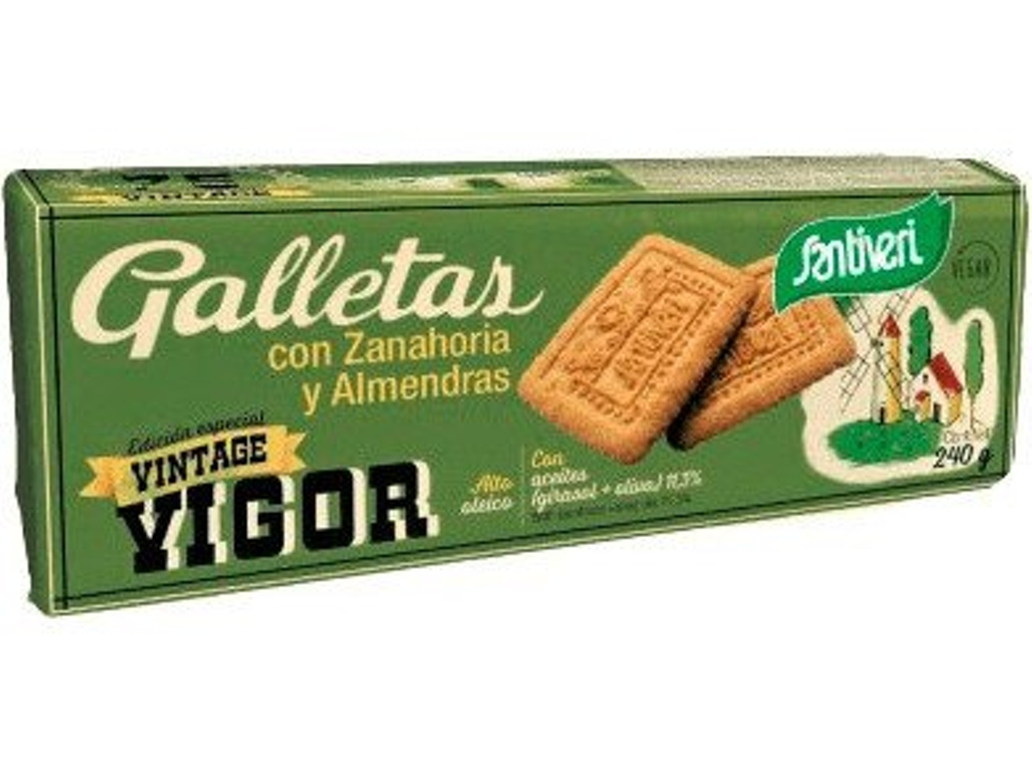 Galletas SANTIVERI Zanahoria + / Sin Lactosa (100 g)