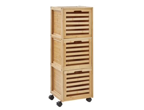 Mueble de Baño BELIANI Shawnee de Madera de Bambú Madera Clara 32X30X90