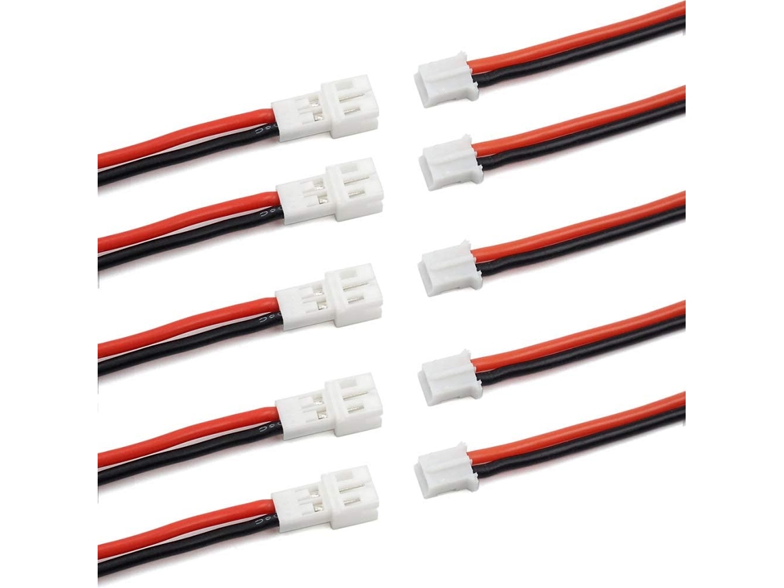 Pieza para Teledirigidos 5 Pares 10 JST-PH 2.0 Cables Conectores Macho y Hembra