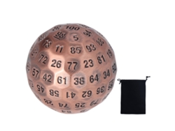 Dados Metalicos Poliedricos 100 Caras Coloridos Para Juegos De Rol Rpg De Cobre