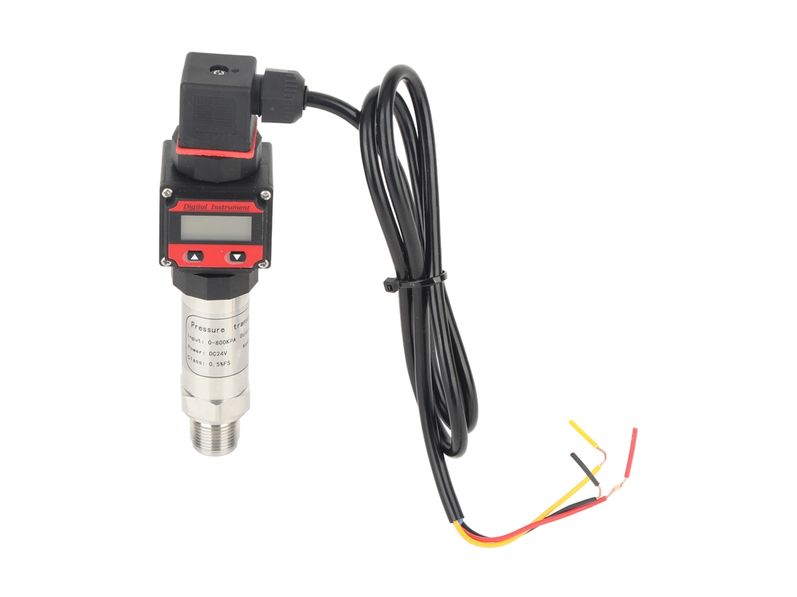 2026dz - Transmisor digital LCD de sensor de presión de aleación de aluminio 0-10 V CC 24 V 0-800 kPa para aire y agua