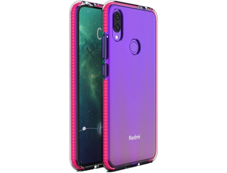 Carcasa Xiaomi Redmi Note 7 LMOBILE Transparente - Rosa