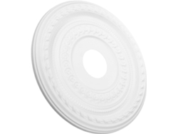 Lámpara De Techo Redonda Decorativa De Poliuretano Blanco Con Forma De Medallón, Fácil De Instalar.