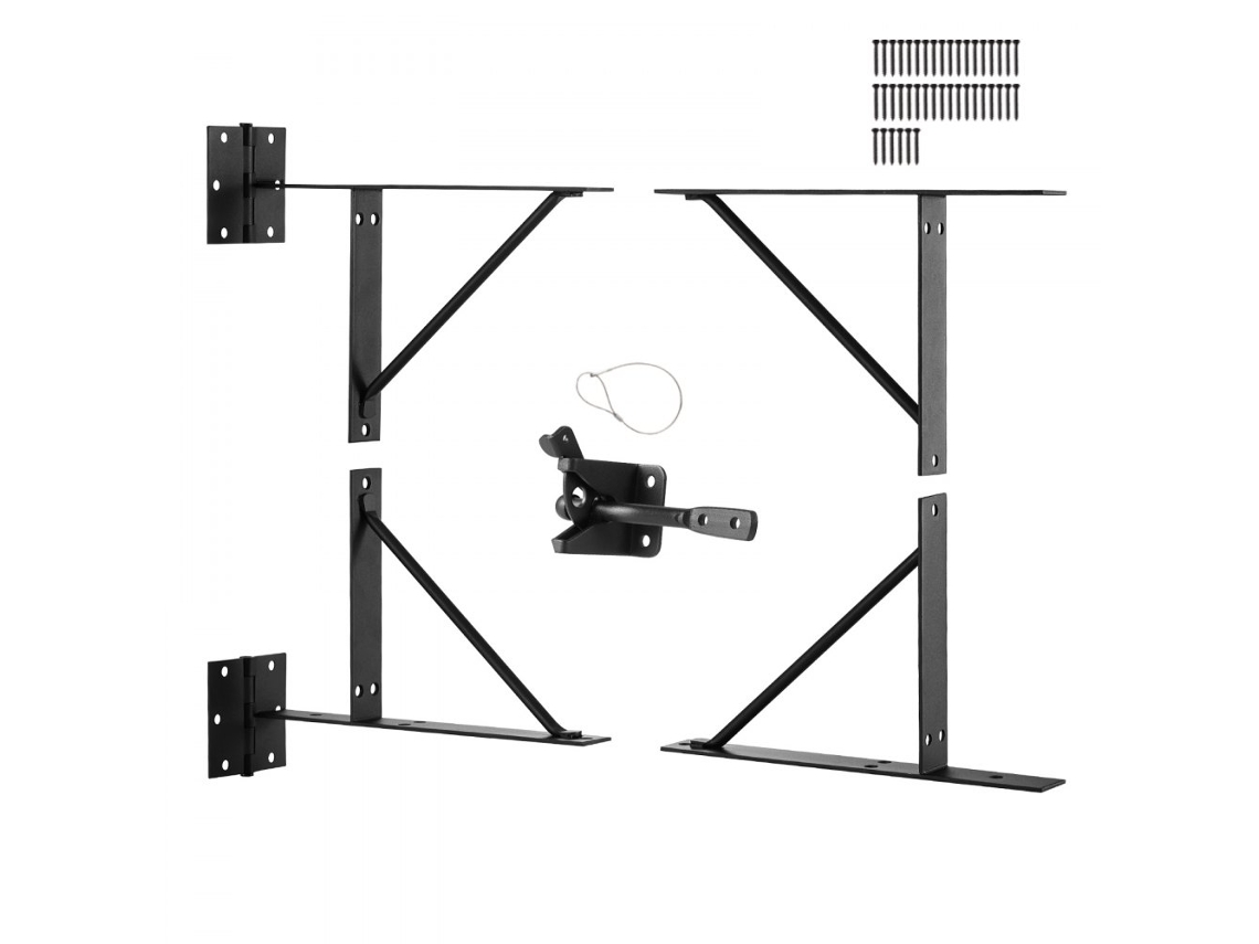 Juego de soportes y herrajes para portones de hierro y madera Tekmaquinas