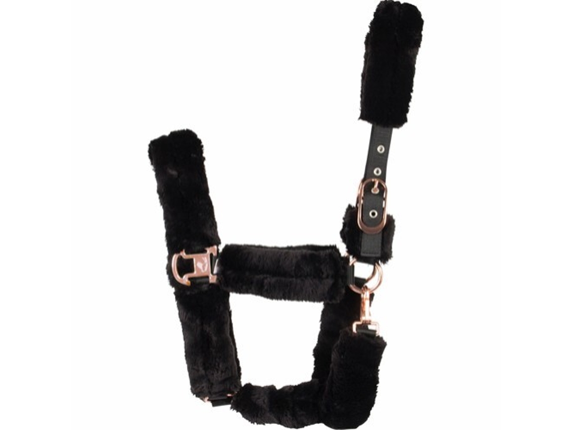 Cabezada Cuadra de imitación de piel de oveja para caballos CATAGO