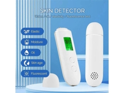 Medidor Inteligente De Humedad Y Grasa De La Piel Con Pantalla Lcd Y Detector De Agentes Fluorescentes Blanco