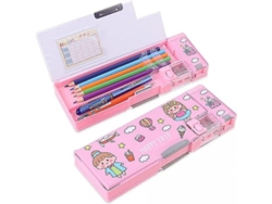 Estuche plegable multifuncional para niños, modelo 2026, con estampado de dibujos animados, ideal para material escolar y como regalo de cumpleaños.