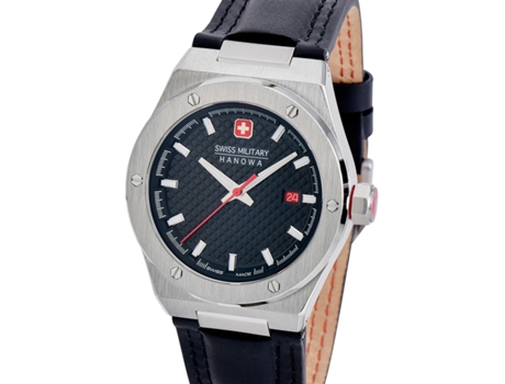 Reloj para Hombre Negro Cuero Real Smwgb2101601 SWISS MILITARY HANOWA